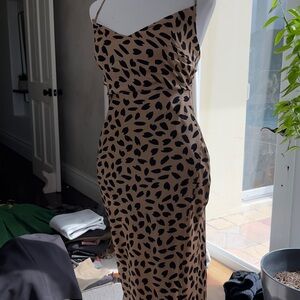 Leopard Print Spaghetti Strap Dress